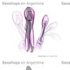 Vibrador flexible con estimulador de clitoris y 6 funciones de vibracion